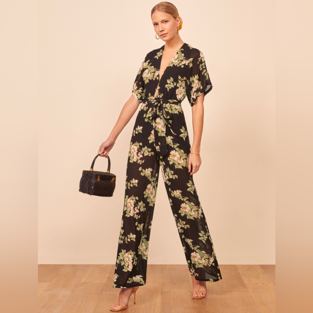 Reformation Lemongrass Jumpsuit Arielle size 2
